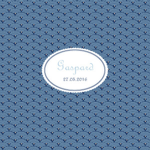 Faire-part de naissance Pattern écusson bleu Faire-part de naissance Pattern écusson bleu