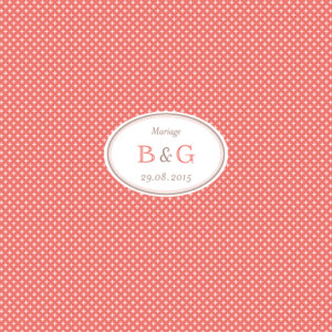 Faire-part de mariage Motif chic (4 pages) corail Faire-part de mariage Motif chic (4 pages) corail