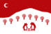 Carte de voeux Ours en famille rouge Carte de voeux Ours en famille rouge