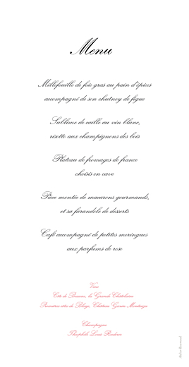 Menu de mariage Gourmand rayé rose - Page 2 Menu de mariage Gourmand rayé rose - Page 2