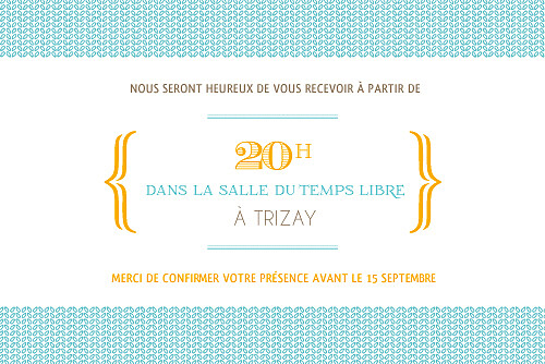 Carton d'invitation mariage Accolades bleu - Page 2 Carton d'invitation mariage Accolades bleu - Page 2