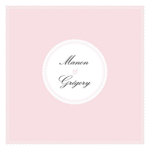 Faire-part de mariage Gourmand (4 pages) rose Faire-part de mariage Gourmand (4 pages) rose