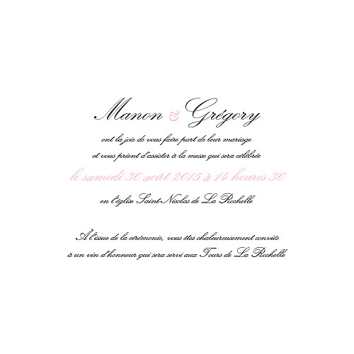Faire-part de mariage Gourmand (4 pages) rose - Page 3 Faire-part de mariage Gourmand (4 pages) rose - Page 3