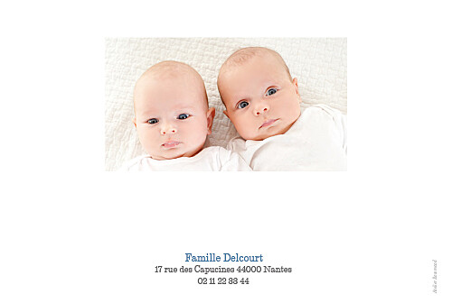 Faire-part de naissance Jumeaux 6 photos paysage blanc - Page 4 Faire-part de naissance Jumeaux 6 photos paysage blanc - Page 4