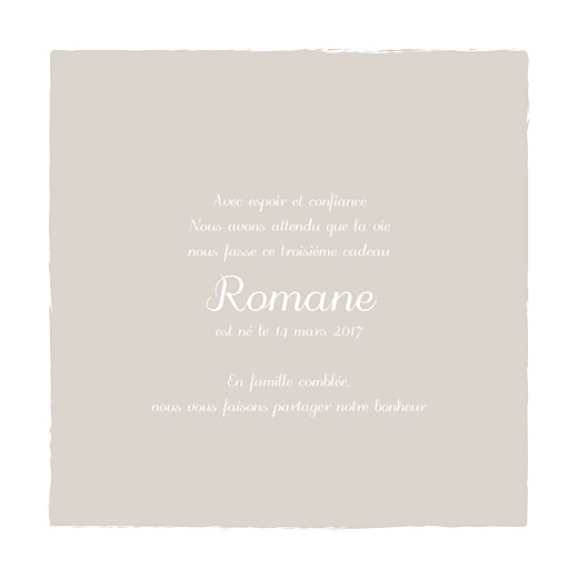 Faire-part de naissance Balade (1 enfant) photo beige jaune Faire-part de naissance Balade (1 enfant) photo beige jaune