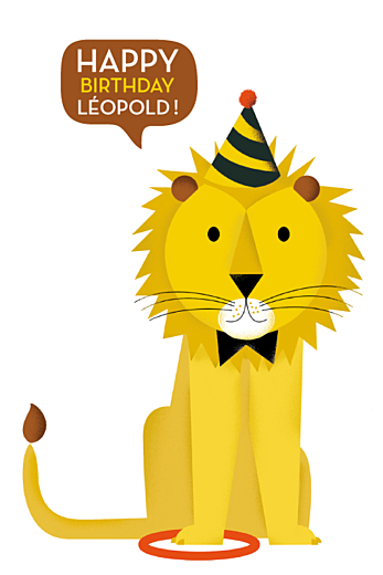 Carte D Anniversaire Lion Photo 4 Pages Rosemood