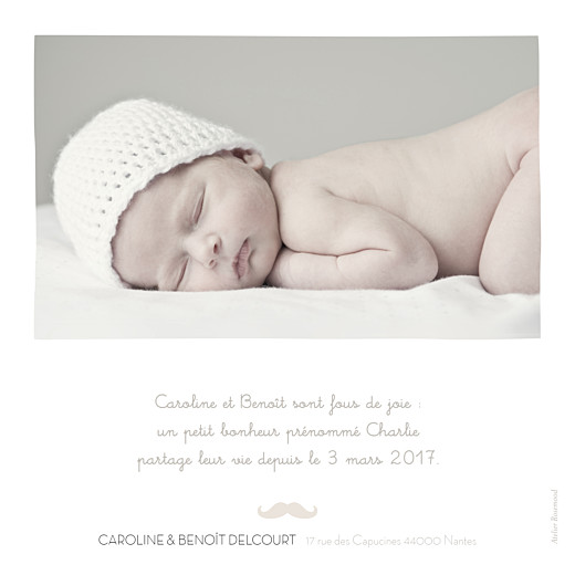 Faire-part de naissance Moustache 1 photo taupe - Page 2 Faire-part de naissance Moustache 1 photo taupe - Page 2