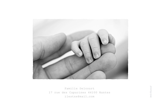 Faire-part de naissance Balade (4 enfants) photos blanc Faire-part de naissance Balade (4 enfants) photos blanc