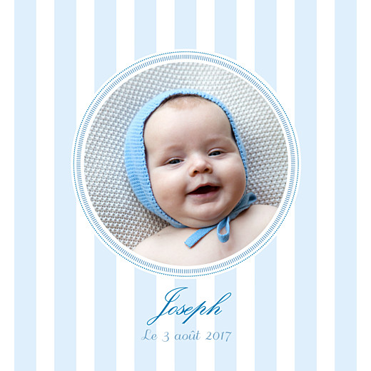 Faire-part de naissance Douceurs photo bleu Faire-part de naissance Douceurs photo bleu