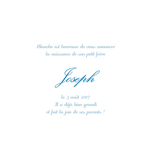 Faire-part de naissance Douceurs (4 pages) bleu Faire-part de naissance Douceurs (4 pages) bleu