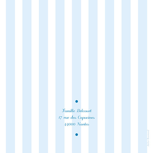 Faire-part de naissance Douceurs (4 pages) bleu Faire-part de naissance Douceurs (4 pages) bleu