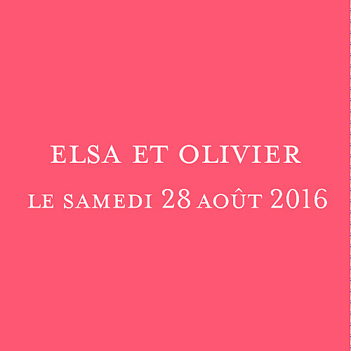 Etiquette de mariage Chic grenadine Etiquette de mariage Chic grenadine