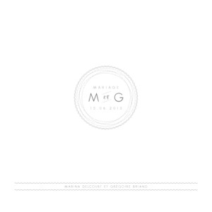 Faire-part de mariage Design (4 pages) blanc Faire-part de mariage Design (4 pages) blanc