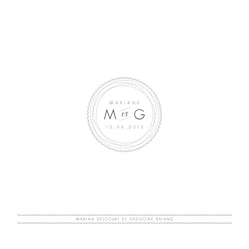 Faire-part de mariage Design (4 pages) blanc Faire-part de mariage Design (4 pages) blanc