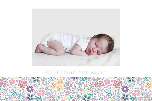 Carte de remerciement Merci mille fleurs photo rose Carte de remerciement Merci mille fleurs photo rose