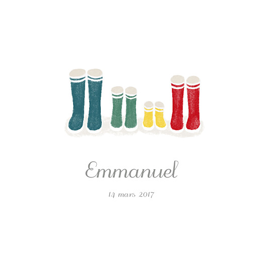 Faire-part de naissance Balade (2 enfants) blanc Faire-part de naissance Balade (2 enfants) blanc