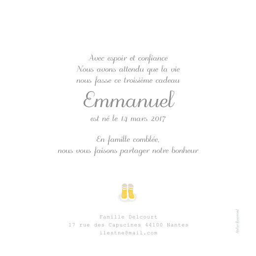 Faire-part de naissance Balade (2 enfants) blanc Faire-part de naissance Balade (2 enfants) blanc