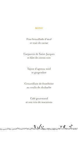 Menu de mariage Promesse champêtre (4 pages) blanc - Page 3 Menu de mariage Promesse champêtre (4 pages) blanc - Page 3