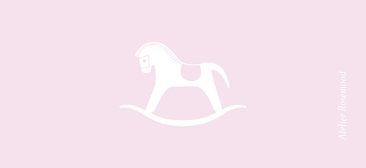 Etiquette perforée baptême Petit cheval rose clair - Verso Etiquette perforée baptême Petit cheval rose clair - Verso