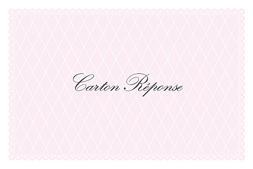 Carton réponse mariage Gourmand raffiné rose Carton réponse mariage Gourmand raffiné rose