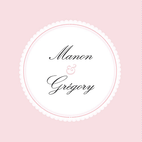 Etiquette de mariage Gourmand rose Etiquette de mariage Gourmand rose