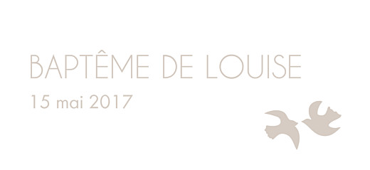 Etiquette perforée baptême Oiseaux taupe - Recto Etiquette perforée baptême Oiseaux taupe - Recto