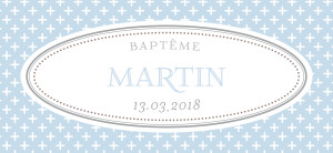 Etiquette perforée baptême Motif chic bleu dragee Etiquette perforée baptême Motif chic bleu dragee