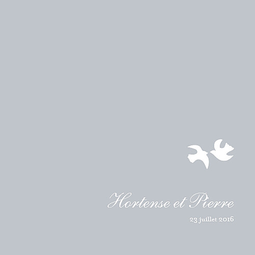 Faire-part de mariage Colombe gris Faire-part de mariage Colombe gris