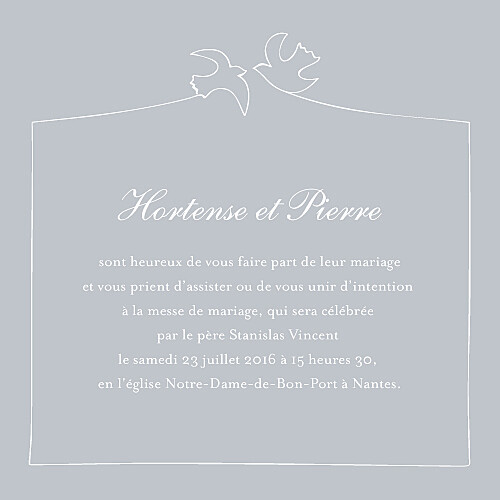 Faire-part de mariage Colombe gris - Page 3 Faire-part de mariage Colombe gris - Page 3