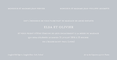 Faire-part de mariage Chic panoramique 4 pages gris - Page 3 Faire-part de mariage Chic panoramique 4 pages gris - Page 3