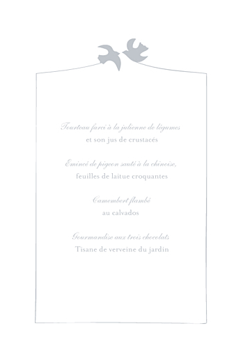 Menu de mariage Colombe gris - Page 3 Menu de mariage Colombe gris - Page 3