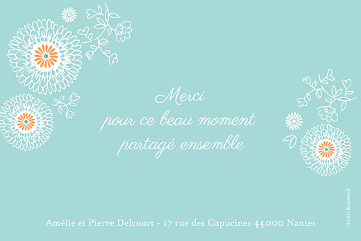 Carte de remerciement Merci Champêtre photo multicolore - Verso Carte de remerciement Merci Champêtre photo multicolore - Verso