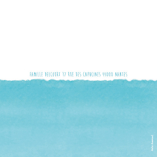 Faire-part de naissance Watercolour bleu Faire-part de naissance Watercolour bleu