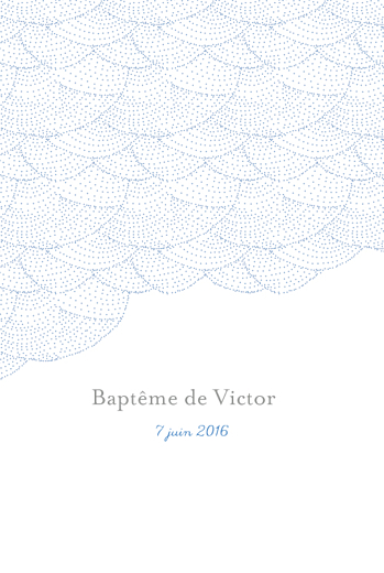 Faire-part de baptême Délicatesse (4 pages) bleu Faire-part de baptême Délicatesse (4 pages) bleu