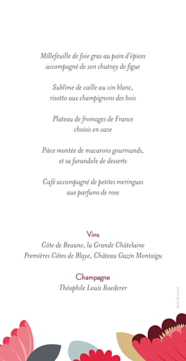 Menu de mariage Jardin bohème bleu - Page 2 Menu de mariage Jardin bohème bleu - Page 2