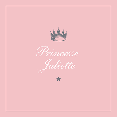 Carte d'anniversaire Petite couronne rose finition Carte d'anniversaire Petite couronne rose finition