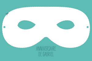 Carte d'anniversaire Masque turquoise