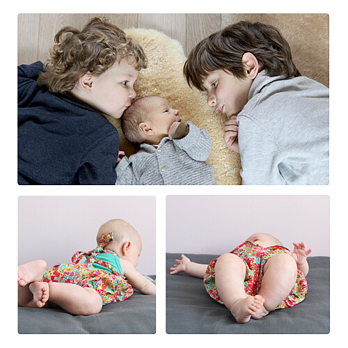 Faire-part de naissance Tombe la pluie (3 photos) vert Faire-part de naissance Tombe la pluie (3 photos) vert