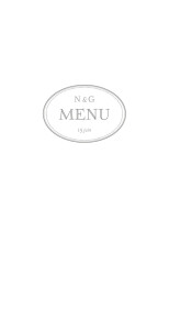 Menu de mariage Classique blanc Menu de mariage Classique blanc