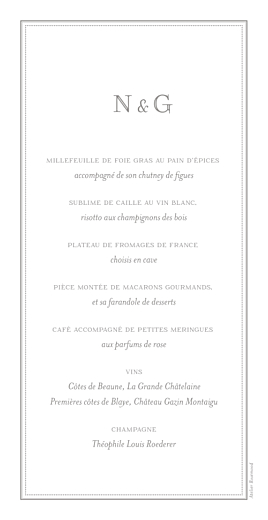 Menu de mariage Classique blanc - Page 2 Menu de mariage Classique blanc - Page 2