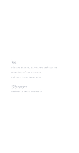 Menu de mariage Classique liseré (4 pages) gris - Page 2 Menu de mariage Classique liseré (4 pages) gris - Page 2
