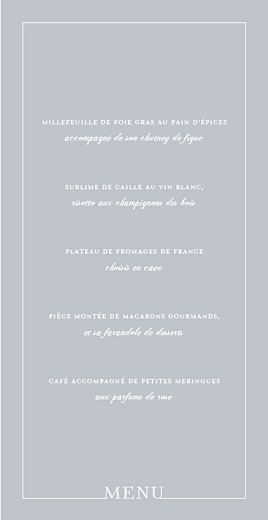 Menu de mariage Classique liseré (4 pages) gris - Page 3 Menu de mariage Classique liseré (4 pages) gris - Page 3