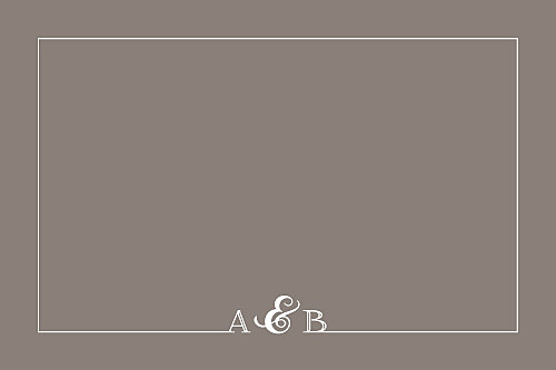Carton réponse mariage Classique liseré taupe Carton réponse mariage Classique liseré taupe