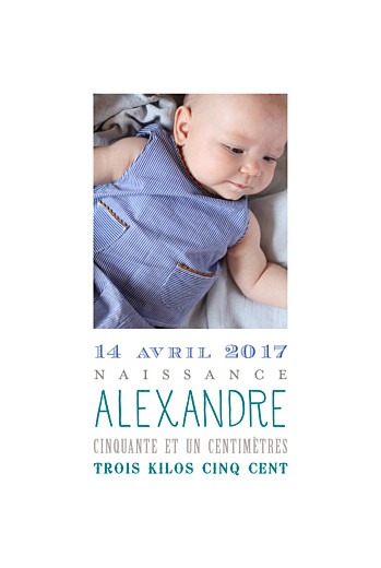 Faire-part de naissance La naissance (4 photos) blanc Faire-part de naissance La naissance (4 photos) blanc