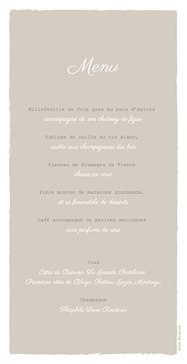 Menu de mariage À pieds joints taupe - Page 2 Menu de mariage À pieds joints taupe - Page 2