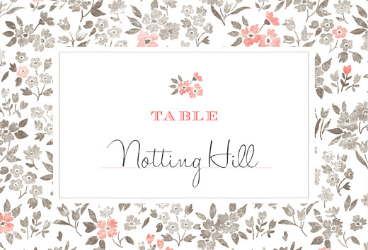 Marque-table mariage A cup of tea corail Marque-table mariage A cup of tea corail