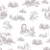 Marque-table mariage Toile de jouy taupe Marque-table mariage Toile de jouy taupe