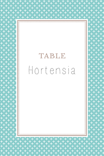Marque-table mariage Motif chic turquoise Marque-table mariage Motif chic turquoise