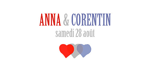 Etiquette perforée mariage Paris bleu-rouge-gris - Recto Etiquette perforée mariage Paris bleu-rouge-gris - Recto