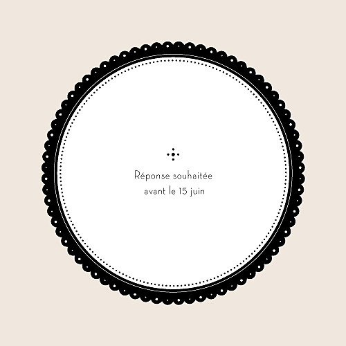 Carton réponse mariage Boudoir beige noir Carton réponse mariage Boudoir beige noir
